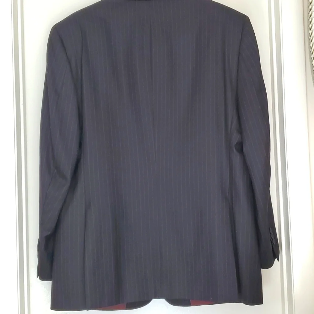Ted Baker Black Endurance Pinstripe 3 Button Blazer Sz 44R‎